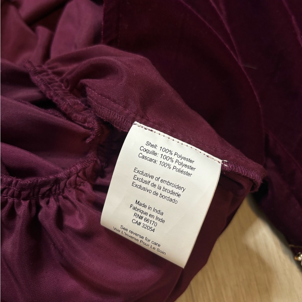 NWT Anthropologie Mayelle Velvet Babydoll Blouse Kavita Bhartia Medium - Picture 8 of 14